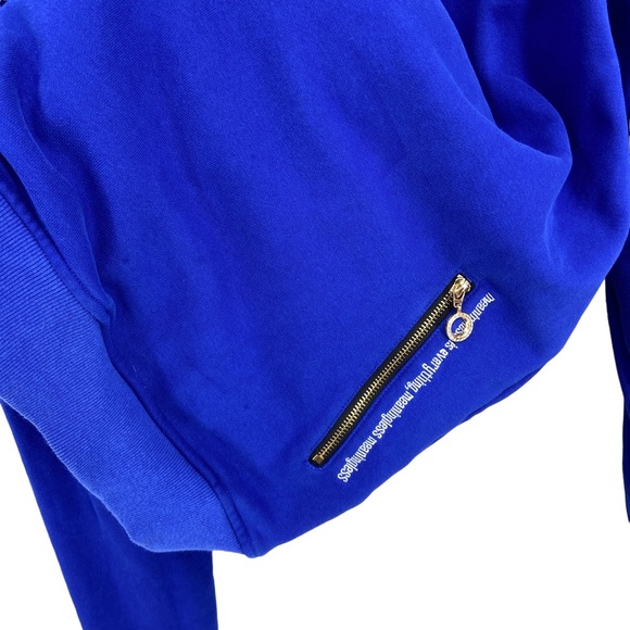 WORLD WIDE YOUTH Hoodie Sweatshirt, Full Zip Hood Blue - Picture 6 of 11